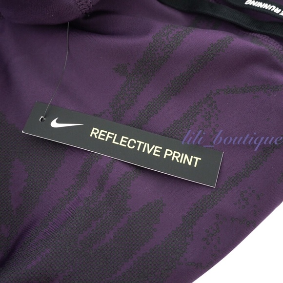 NWT Nike BV4385-525 Women Speed Tight 7/8 Training Leggings Flash Purple Black M - Picture 6 of 11